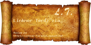 Linkner Terézia névjegykártya