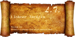 Linkner Terézia névjegykártya